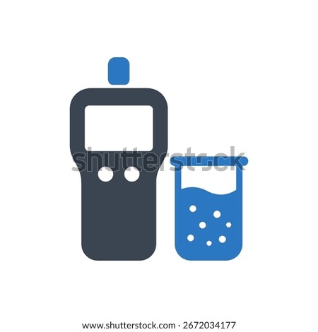 Handheld Purity Tester Icon Isolated On White Background 
