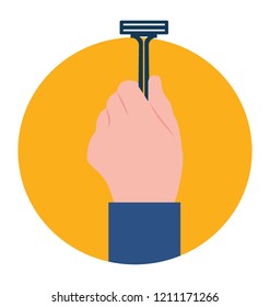 
A handheld razor for shave 

