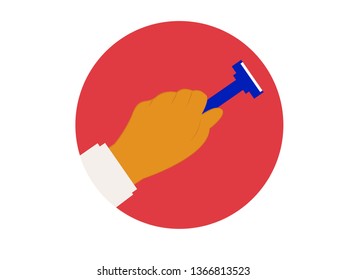 A handheld razor for shave