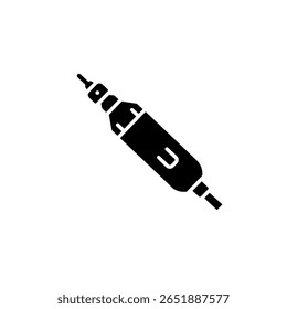 Uma ferramenta giratória de mão em um estilo de ícone de contorno simples. Uma multiferramenta minimalista para a gravação, a elaboração, o polimento e o trabalho detalhado DIY.