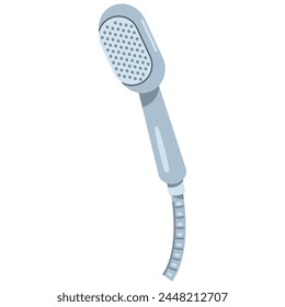 Handheld shower head vector cartoon illustration isolated on a white background.
