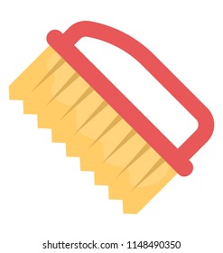 
Handheld small brush with isometric bristles denoting carpet brush icon
