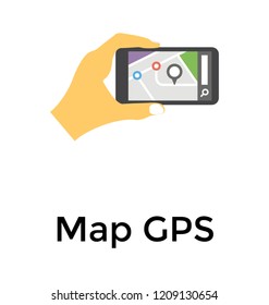 Handheld smartphone navigation icon