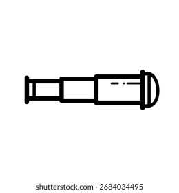 Telescopio de mano o spyglass para navegar - icono de Vector