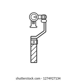 Handheld Steadicam Camera Stabilizer icon,Flat design element.