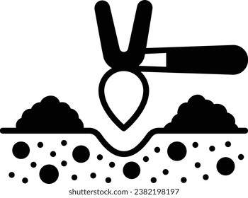Handheld Transplanter Seeding Planter concept, Seedling Machine vector icon design, Outdoor Decor symbol, Farm and Plant sign, Mulching and Landscaping stock illustration