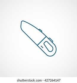 Handheld Vacuum Cleaner Blue Icon On White Background
