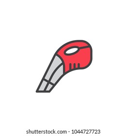 Handheld vacuum cleaner filled outline icon, line vector sign, linear colorful pictogram isolated on white. Portable vacuum filled outline icon symbol, logo illustration. Pixel perfect vector graphics