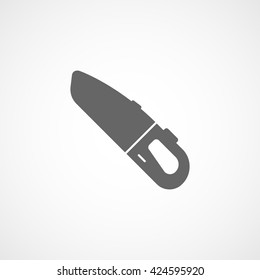 Handheld Vacuum Cleaner Flat Icon On White Background