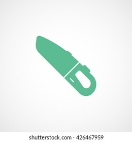 Handheld Vacuum Cleaner Green Line Icon On White Background