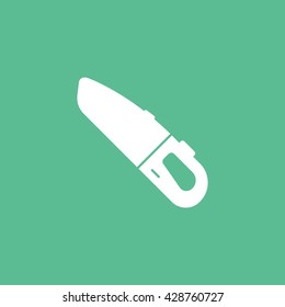 Handheld Vacuum Cleaner Icon On Green Background