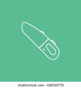 Handheld Vacuum Cleaner Icon On Green Background
