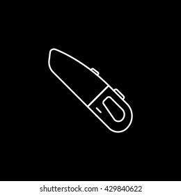 Handheld Vacuum Cleaner Icon On Black Background