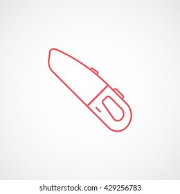 Handheld Vacuum Cleaner Red Icon On White Background