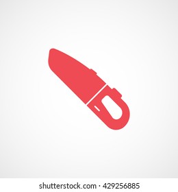 Handheld Vacuum Cleaner Red Icon On White Background