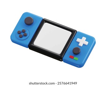 Handheld video game console 3d rendering vector illustration