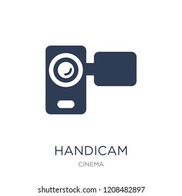 Handicam icon. Trendy flat vector Handicam icon on white background from Cinema collection, vector illustration can be use for web and mobile, eps10