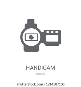 Handicam icon. Trendy Handicam logo concept on white background from Cinema collection. Suitable for use on web apps, mobile apps and print media.
