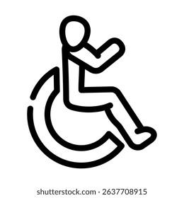handicap accessible information line icon vector. handicap accessible information sign. isolated contour symbol black illustration