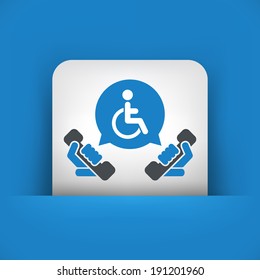 Handicap assistance line