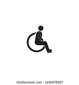 Handicap / Disability Icon Vector Logo Template Illustration Design