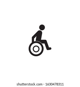 Handicap / Disability Icon Vector Logo Template Illustration Design