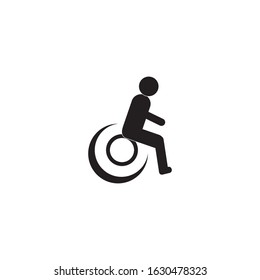 Handicap / Disability Icon Vector Logo Template Illustration Design