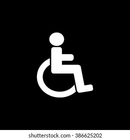 Handicap Disabled Sign Icon Vector Illustration