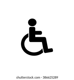 Handicap Disabled Sign Icon Vector Illustration