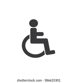 Handicap Disabled Sign Icon Vector Illustration