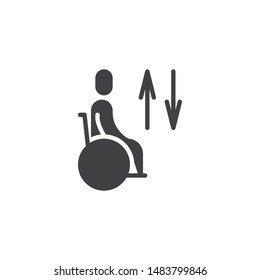 Handicap Elevator Sign Vector Icon Filled Stock Vector (Royalty Free ...