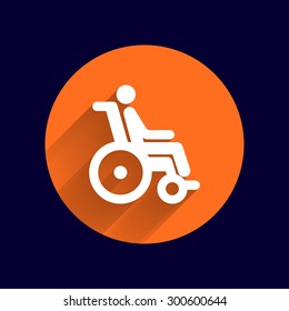 handicap handicapped chair wheel accessible an invalid icon.