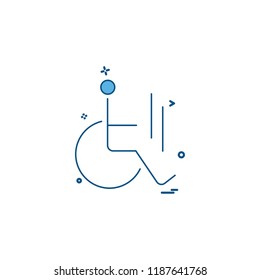 Handicap icon design vector