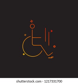 Handicap icon design vector