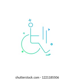 Handicap icon design vector