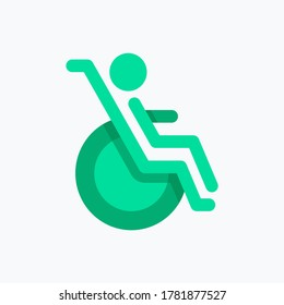 Handicap Icon. Medical Icon. Perfect for website mobile app presentation and any other projects. Icon design flat style