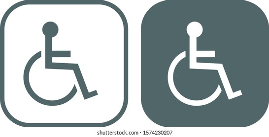 Handicap icon. Handicap symbol. Vector illustration 