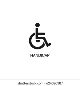 Handicap icon vector illustration on white background.