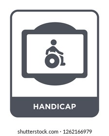 handicap icon vector on white background, handicap trendy filled icons from Traffic signs collection, handicap simple element illustration