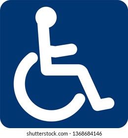 Handicap icon. Wheelchair symbol. Special chair - wheel for disabled.