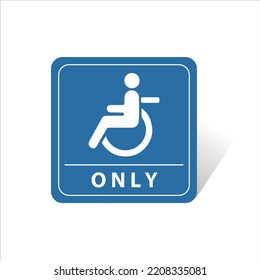 the handicap only sign can be used as an icon