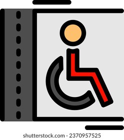 Handicap parking Line Filled Icon