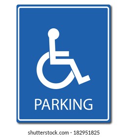 Ilustración del vector de estacionamiento de Handicap