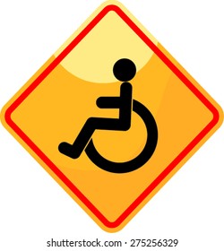 handicap road sign