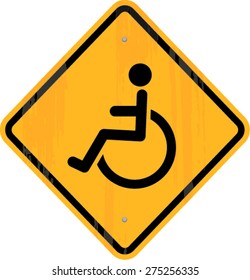 Handicap Road Sign Stock Vector (Royalty Free) 275256335 | Shutterstock