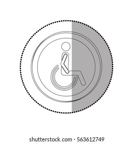 Handicap road sign