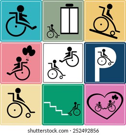 Handicap Sign Icons