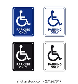 Handicap Sign Vector Set 