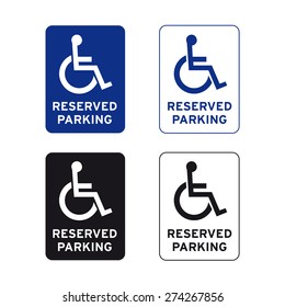 Handicap sign vector set 