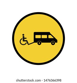 Handicap Van  Parking Sign Vector